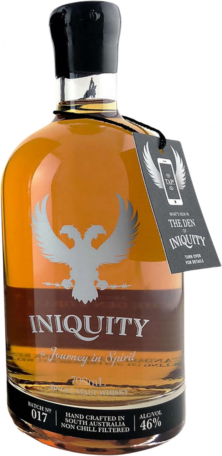 Iniquity Batch 017 American and French Oak 46% 700ml