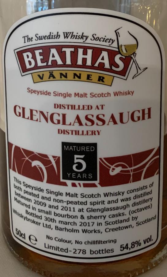 Glenglassaugh 2011 WhB Bourbon and Sherry Cask 54.8% 500ml