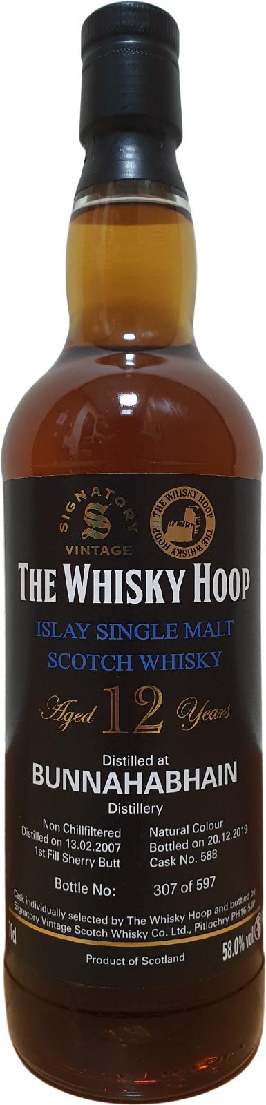 Bunnahabhain 2007 SV The Whisky Hoop 1st Fill Ex-Sherry Butt #588 58% 700ml