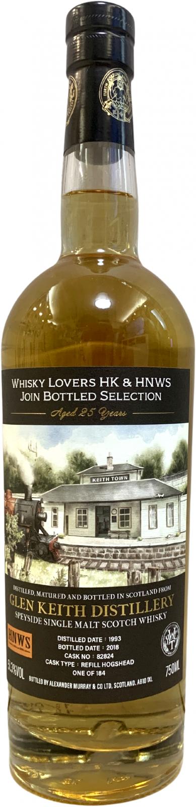 Glen Keith 1993 AMC Whisky Lovers HK & HNWS Taiwan Refill Hogshead #82824 51.3% 750ml