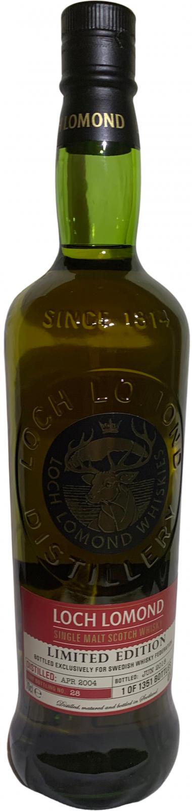 Loch Lomond 2004 28 Swedish whisky Federation 46% 700ml