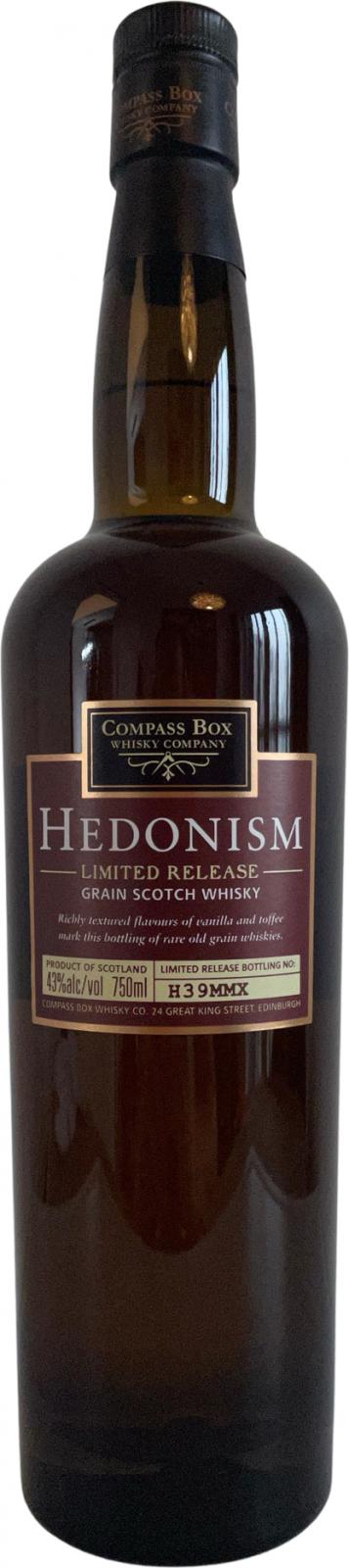 Hedonism Grain Scotch H39MMX CB 43% 700ml