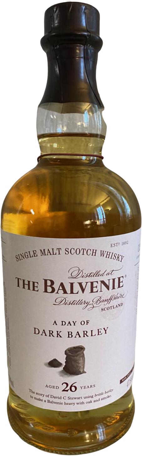 Balvenie 26yo a Day of Dark Barley 1st Fill Bourbon #6855 47.8% 700ml