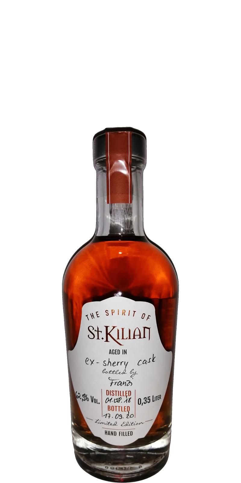 St. Kilian 2018 Handfilled Distillery only ex-Sherry cask #1305 62.5% 350ml