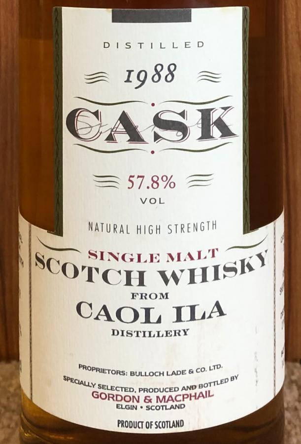 Caol Ila 1988 GM Natural High Strength Refill Sherry Butt 223 57.8% 700ml