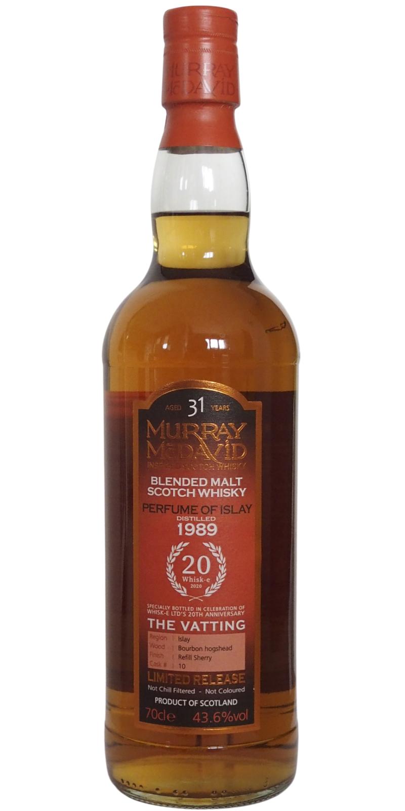 Blended Malt Scotch Whisky 1989 MM Perfume of Islay Refill Sherry #10 Whisk-e Ltd's 20th Anniversary 43.6% 700ml