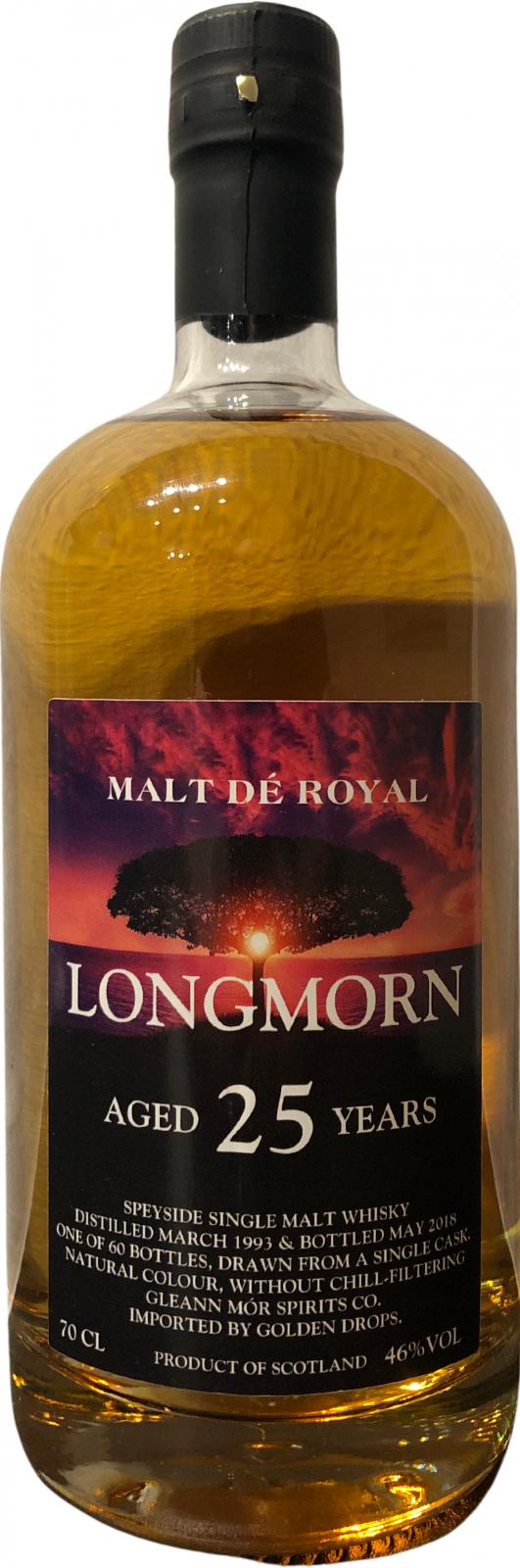 Longmorn 1993 GlMo Malt de Royal Bourbon casks Golden drops 46% 700ml
