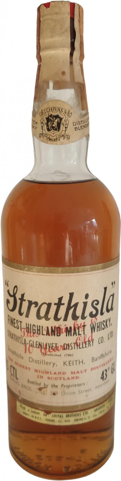 Strathisla 10yo Finest Highland Malt Whisky N.P.T. Import Torino 43% 750ml