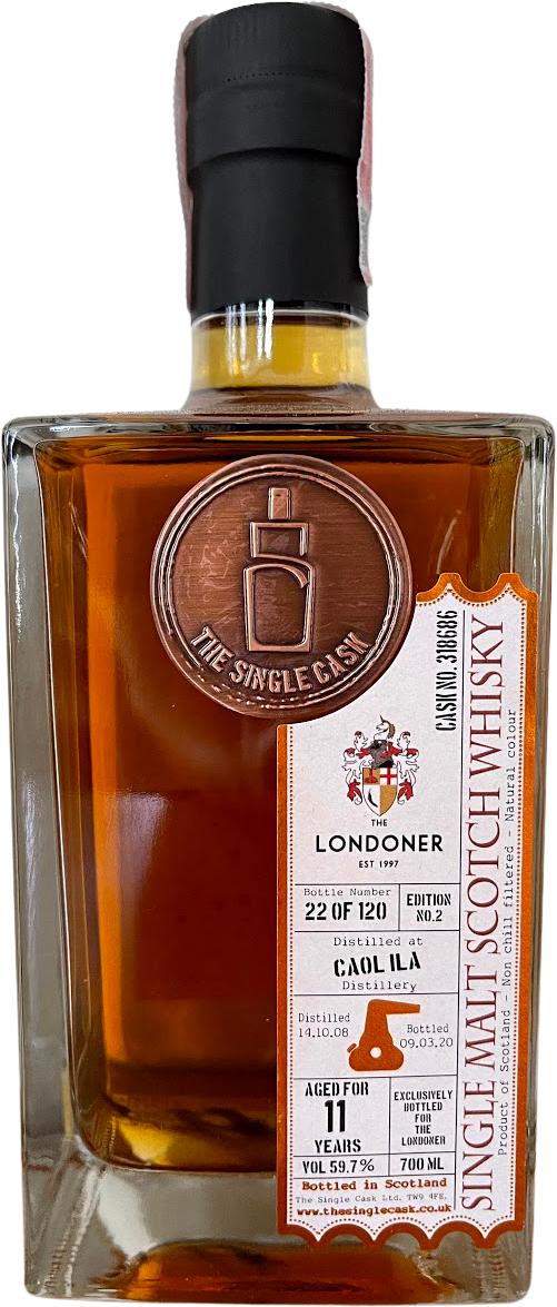 Caol Ila 2008 TSCL ex-bourbon hogshead #318686 The Londoner Bangkok 59.7% 700ml