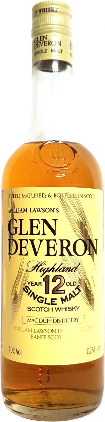 Glen Deveron 12yo William Lawson's Highland Single Malt Martini & Rossi Bad Kreuznach 40% 750ml