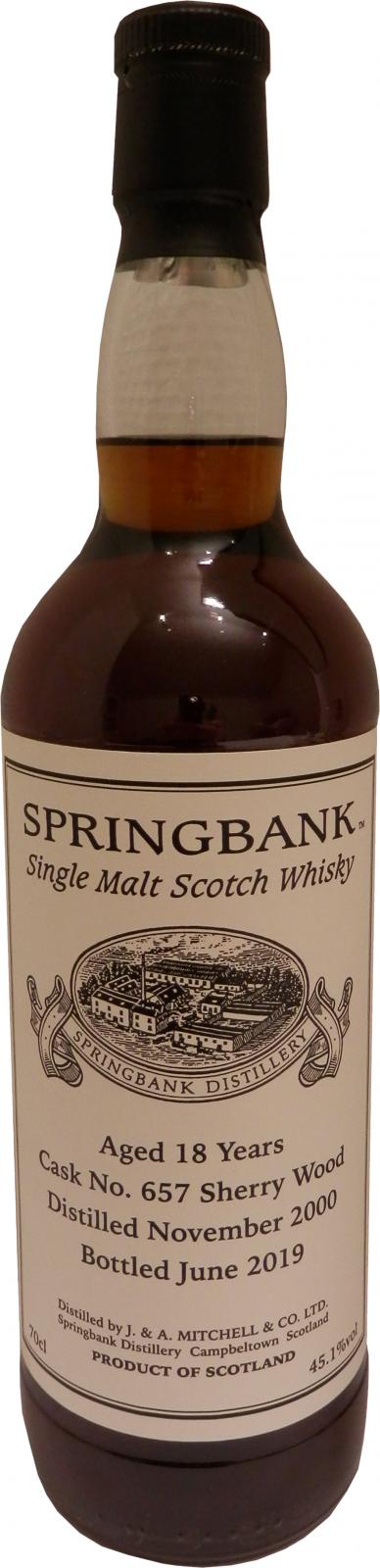 Springbank 2000 Sherry Wood #657 45.1% 700ml