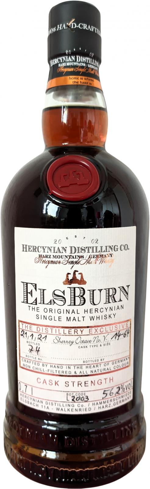 ElsBurn 2014 The Distillery Exclusive Single Sherry Octave V14-64 56.2% 700ml