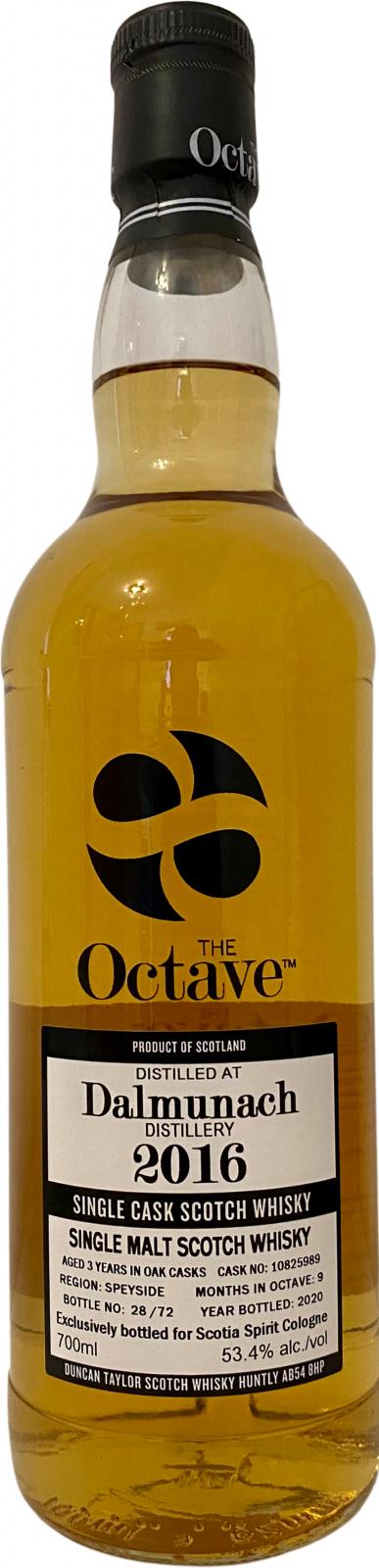 Dalmunach 2016 DT The Octave Oak casks #10825989 Scotia Spirit Cologne 53.4% 700ml