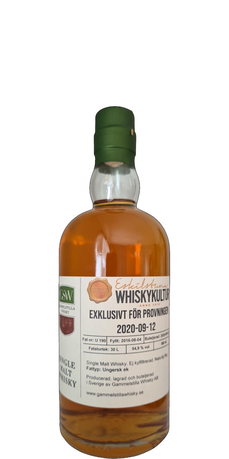 Gammelstilla 2016 Ungersk ek Eskilstuna Whiskykultur 54.9% 500ml