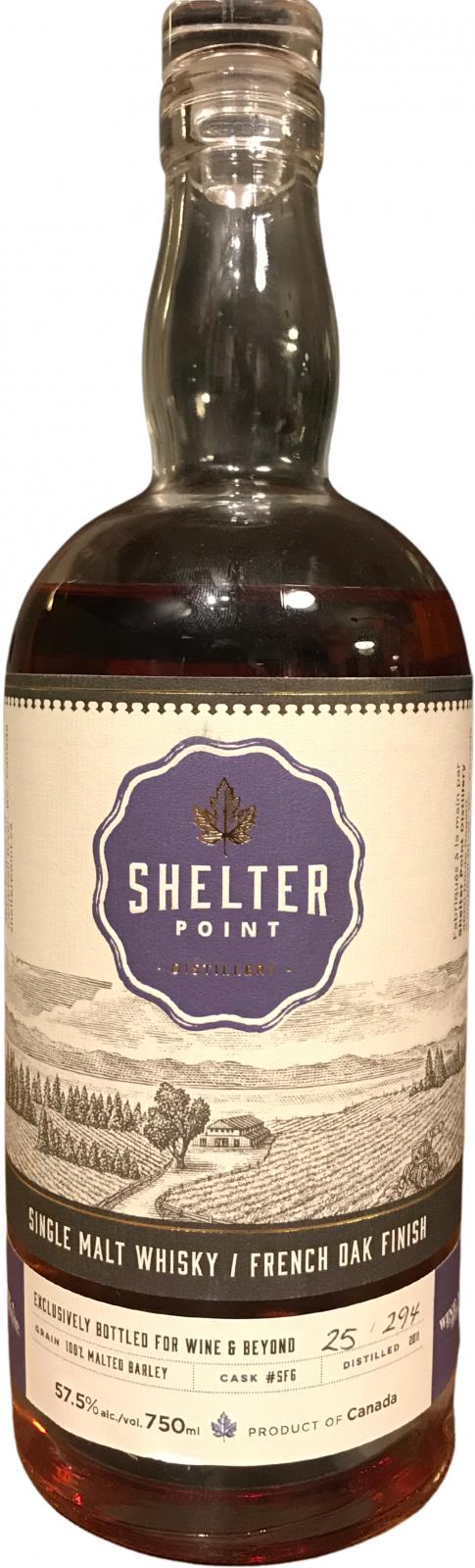 Whisky canadien single malt Shelter Point