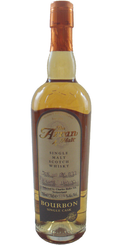 Arran 1998 Bourbon Single Cask #708 Charles Hofer SA 57.9% 700ml