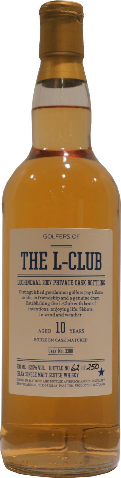 Lochindaal 2007 Private Cask Bottling #3380 The L-Club 62.5% 700ml