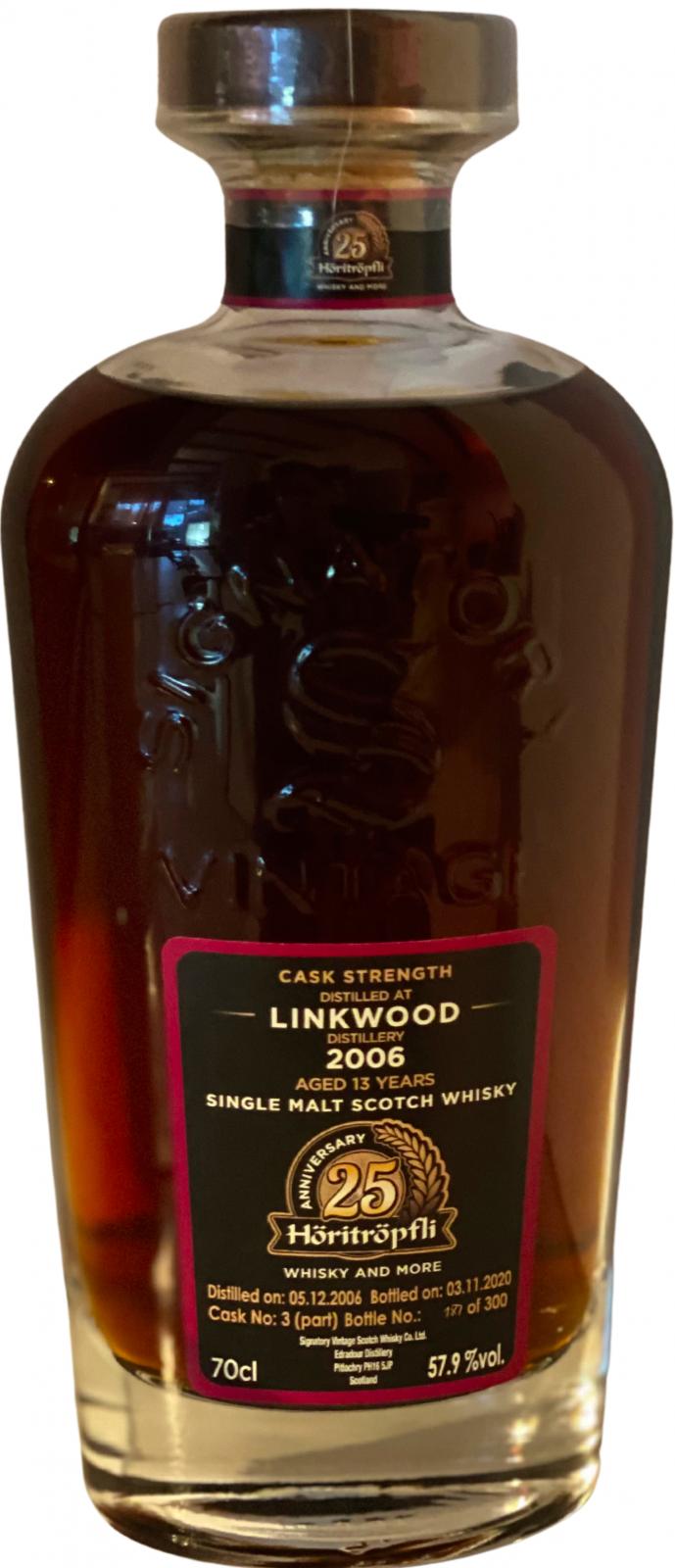 Linkwood 2006 SV Cask Strength Collection #3 Horitropfli 57.9% 700ml