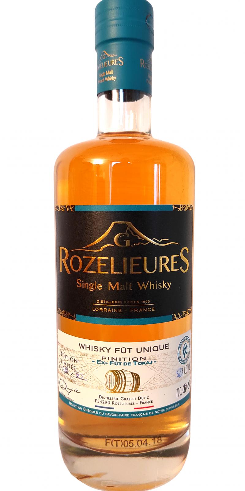 G. Rozelieures Whisky fut unique 52% 700ml - Spirit Radar