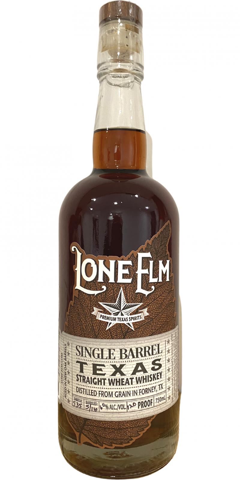 Lone Elm 2016 New Oak Barrel #535 60% 750ml