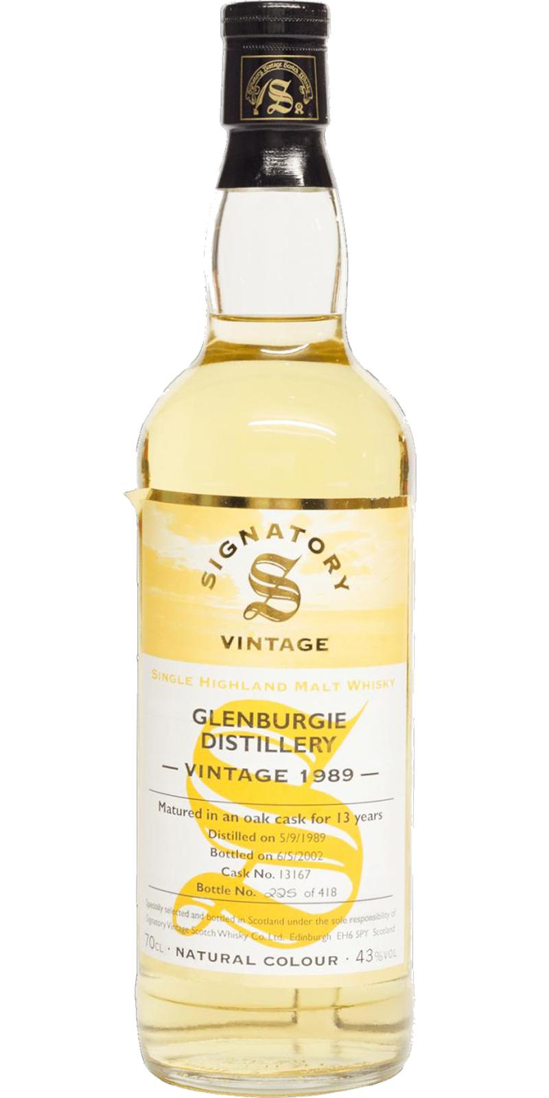 Glenburgie 1989 SV Vintage Collection Oak Cask #13167 43% 700ml