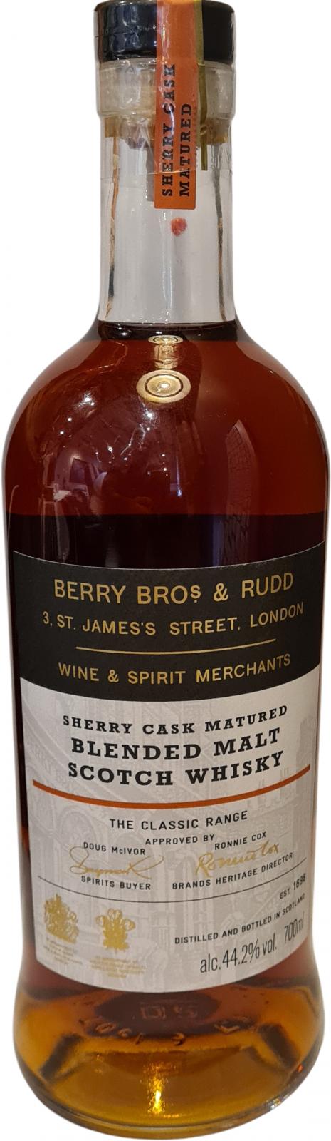 Blended Malt Scotch Whisky Sherry Cask Matured BR The Classic Range Batch 3 44.2% 700ml