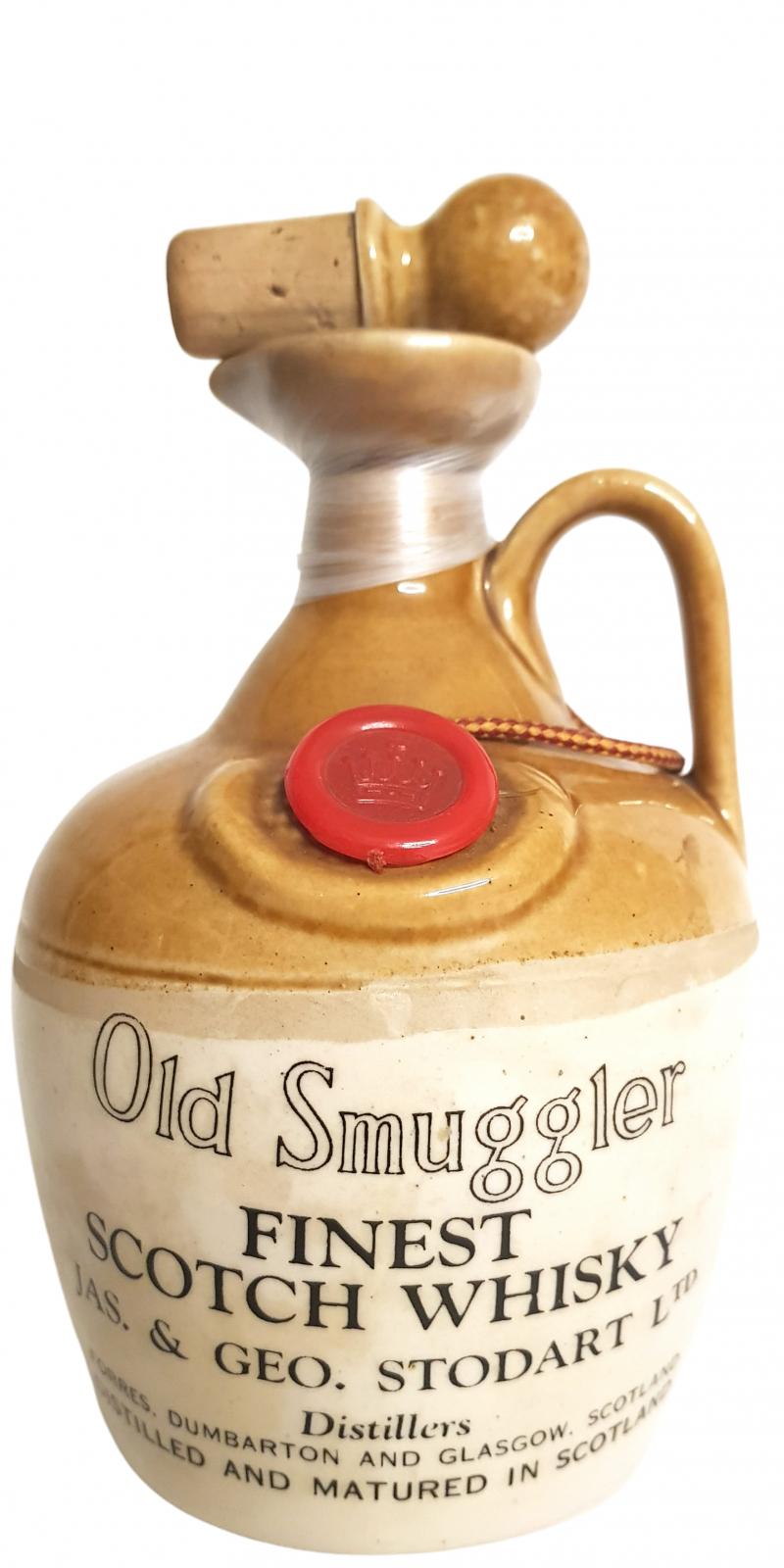 Old Smuggler Finest Scotch Whisky Imp. Distilleria Stock Imoprt GmbH 8043 Unterfohring Germany 43% 750ml