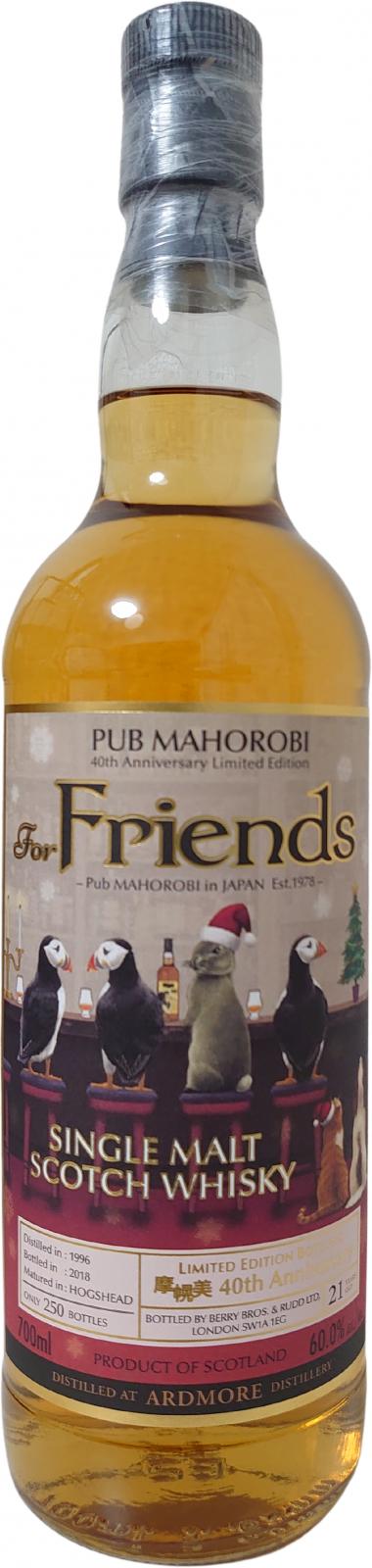 Ardmore 1996 BR #149016 Pub Mahorobi 40th Anniversary 60% 700ml