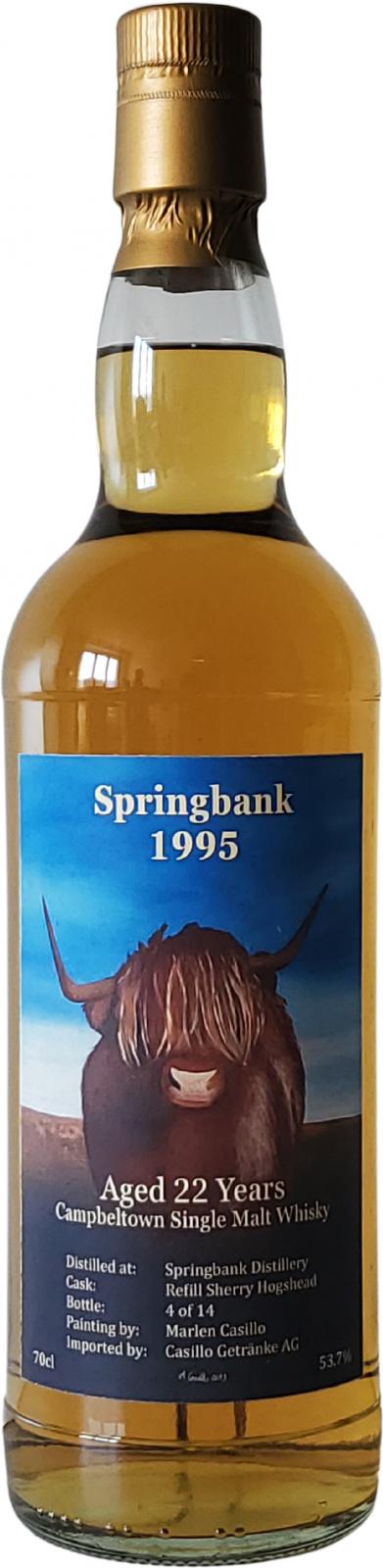 Springbank 1995 CG Refill Sherry Hogshead 53.7% 700ml