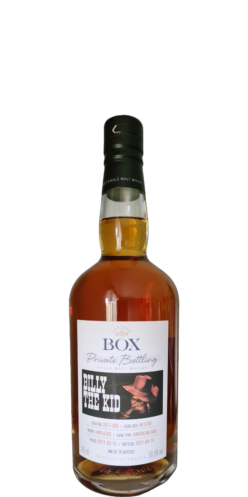 Box 2017 Billy The Kid Private Bottling Unpeated American Oak 2017-605 60.5% 500ml