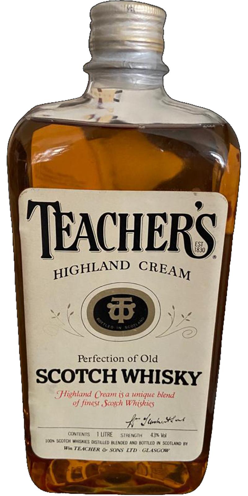 Teacher's Highland Cream Perfection of old Scotch Whisky 43% 1000ml