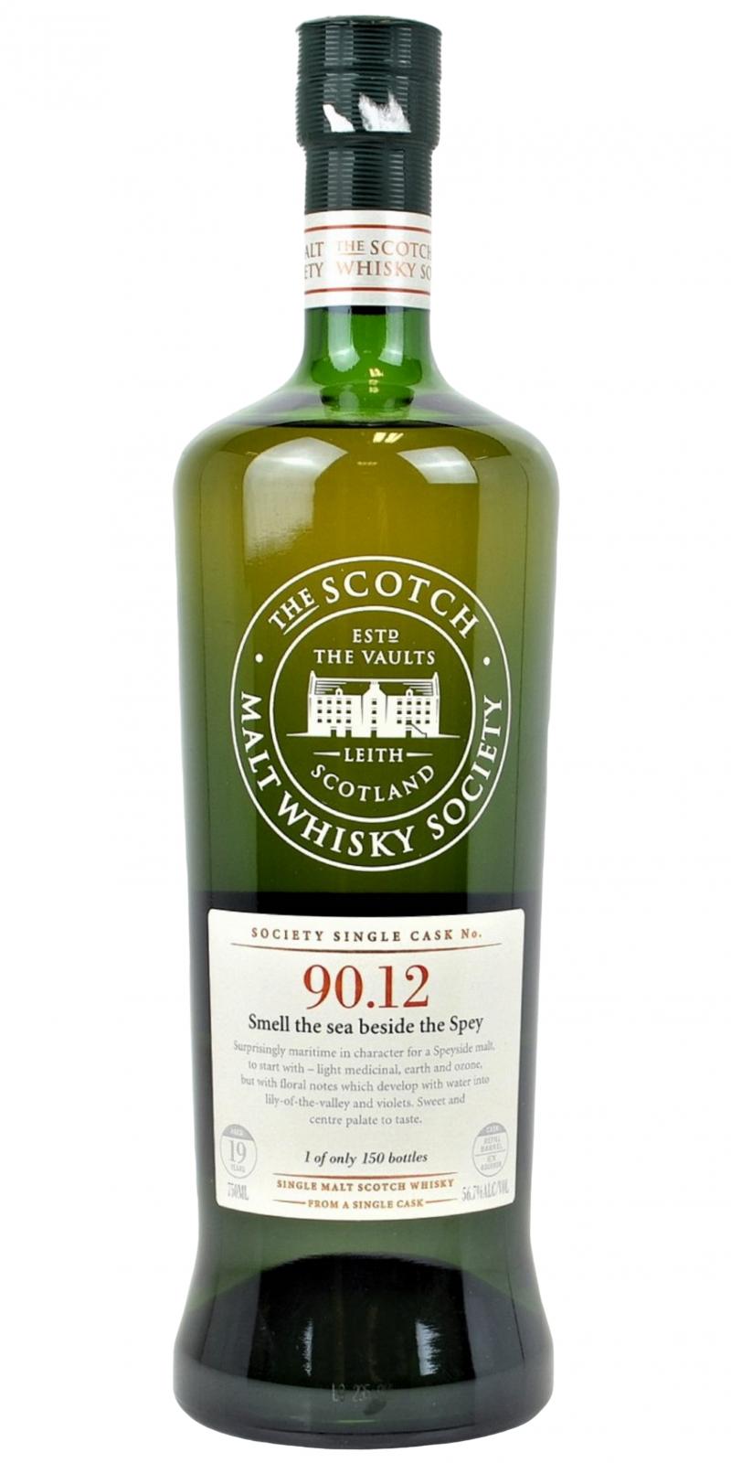 Pittyvaich 1990 SMWS 90.12 Smell the sea beside the Spey Refill Ex-Bourbon Barrel 56.7% 700ml
