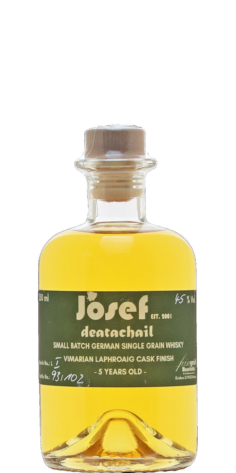 Josef 5yo FeMa Small Batch German Single Grain Whisky Vimarian Laphroaig Cask Finish 45% 350ml