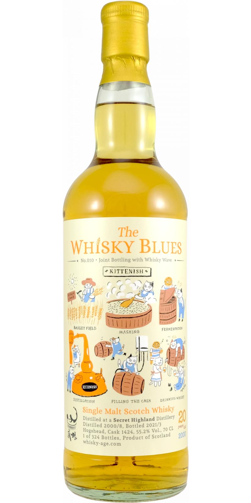 Kittenish 2000 TWBl #010 #1424 Joint Bottling with Whisky Wave 55.2% 700ml