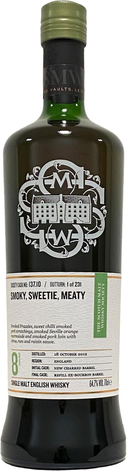 The English Whisky 2012 SMWS 137.10