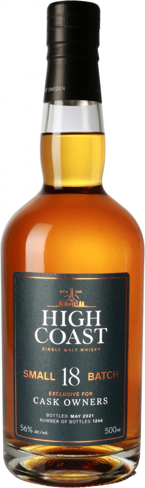 High Coast Small Batch No 18 Exclusive for cask owners #1388 Cask Owners 56% 500ml