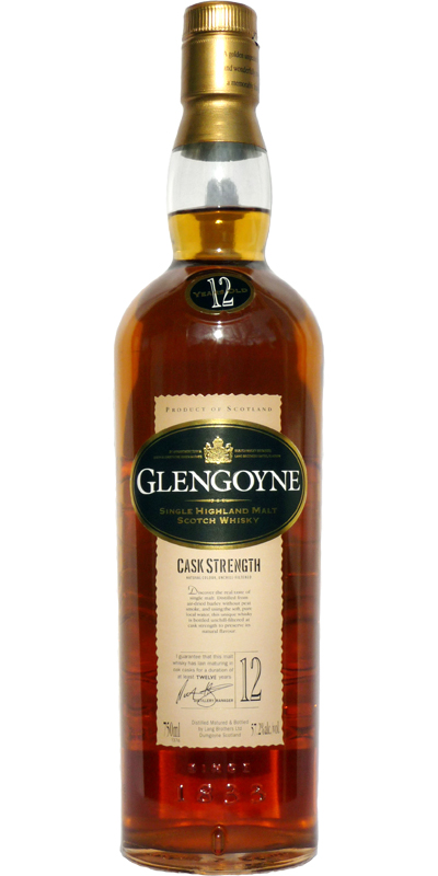 Glengoyne Cask Strength 12 on neck American Oak 57.2% 750ml