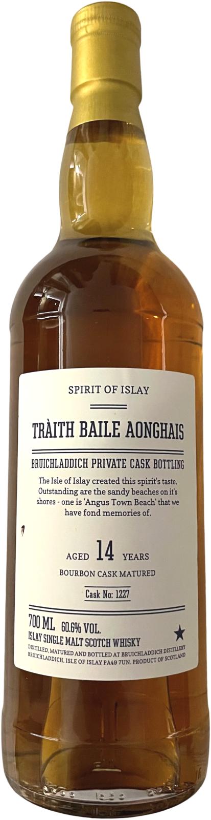 Bruichladdich 14yo Bourbon Cask #1227 Traith Baile Aonghais 60.6% 700ml
