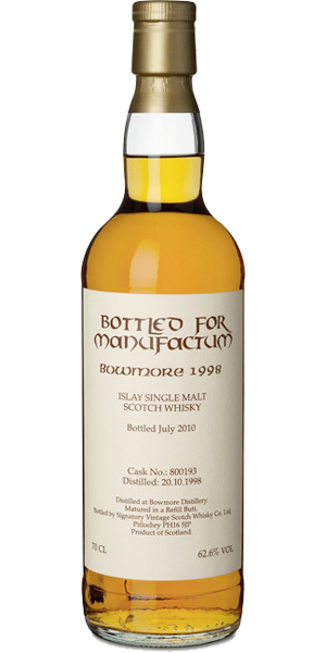 Bowmore 1998 SV Bottled for Manufactum Refill butt #800193 62.6% 700ml