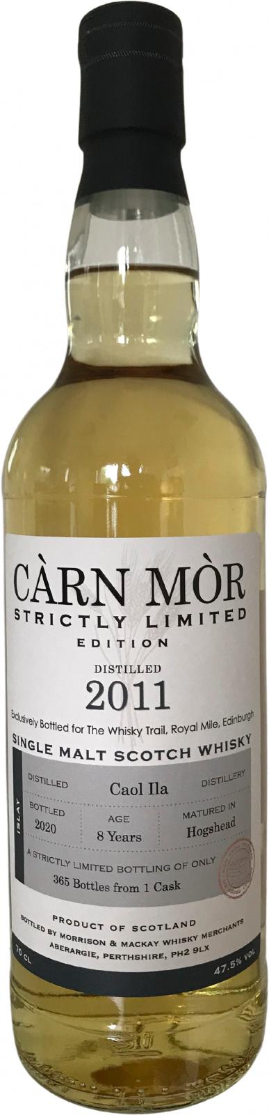 Caol Ila 2011 MMcK Carn Mor Strictly Limited Edition Hogshead The Whisky Trail Royal Mile Edinburgh 47.5% 700ml