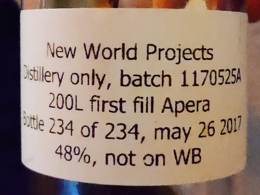 New World Projects Distillery Only