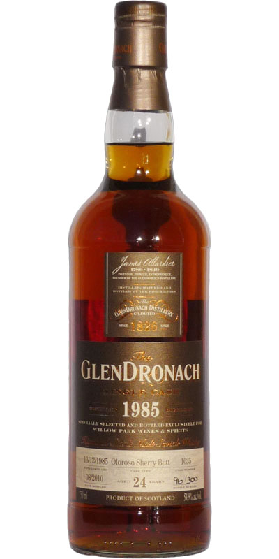 Glendronach 1985 Single Cask Oloroso Sherry Butt #1035 Willow Park Wine and Spirits Calgary 54.9% 750ml