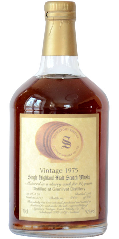 Glenlivet 1975 SV Vintage Collection Dumpy Sherry Cask 5717 52% 700ml