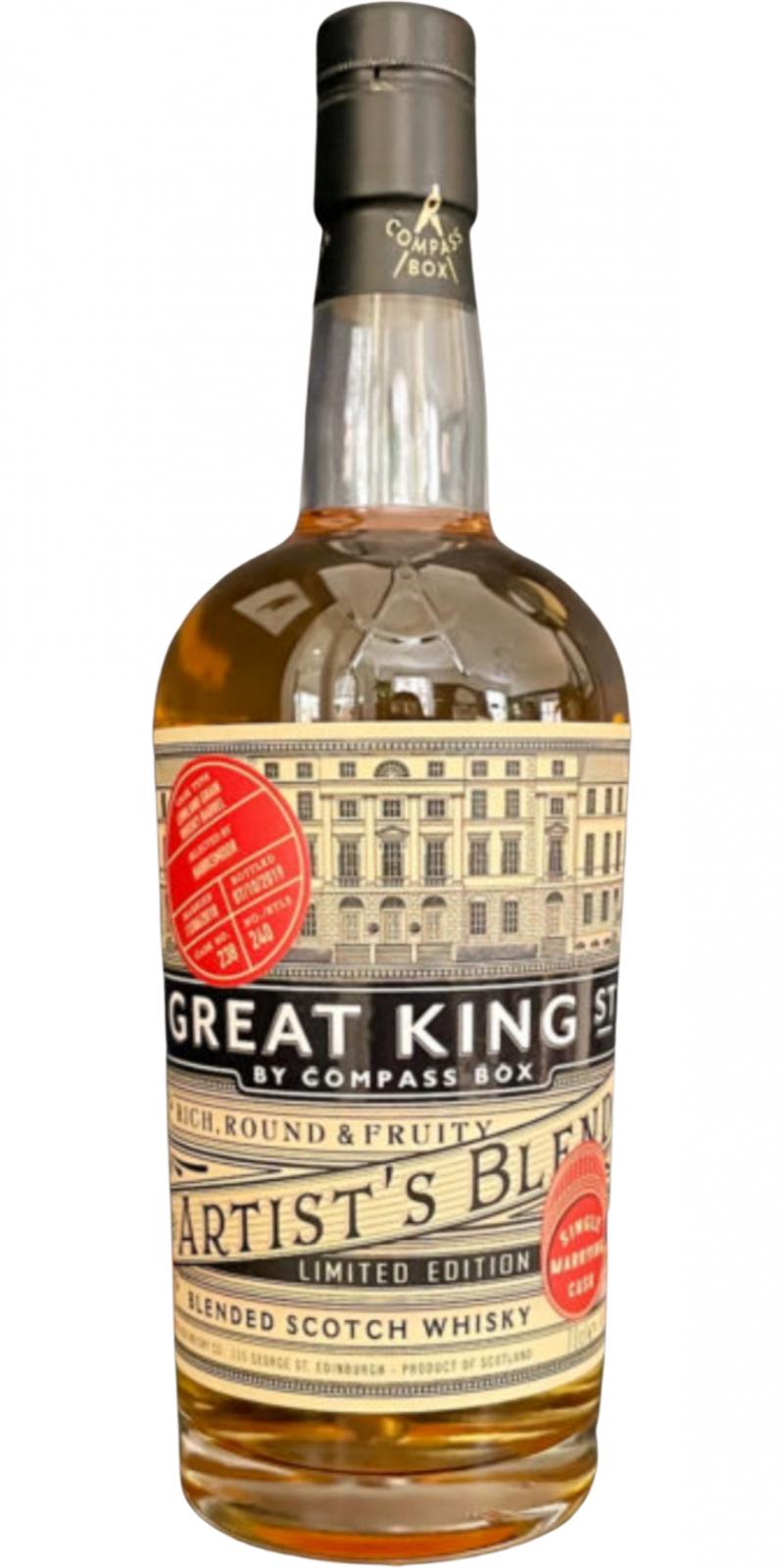 Great King Street Artist's Blend Ex Lowland Grain Whisky Barrel 238 Hawksmoor 49% 700ml