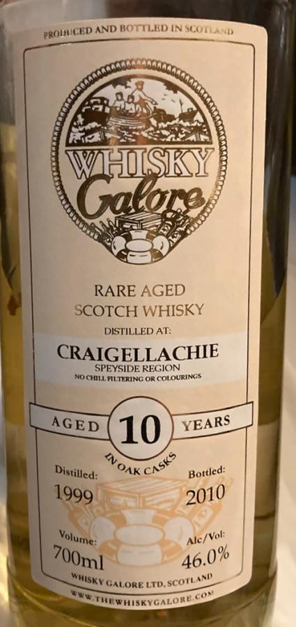 Craigellachie 1999 DT Whisky Galore Oak cask 46% 700ml