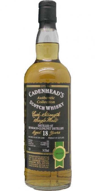 BenRiach 1992 CA Authentic Collection Madeira Wood 54.5% 700ml