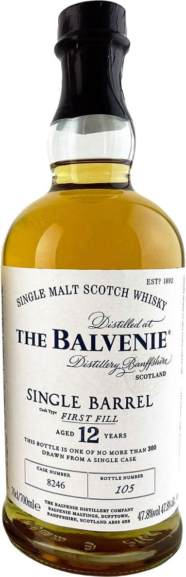 Balvenie 12yo 1st Fill Ex-Bourbon Barrel #8246 47.8% 700ml