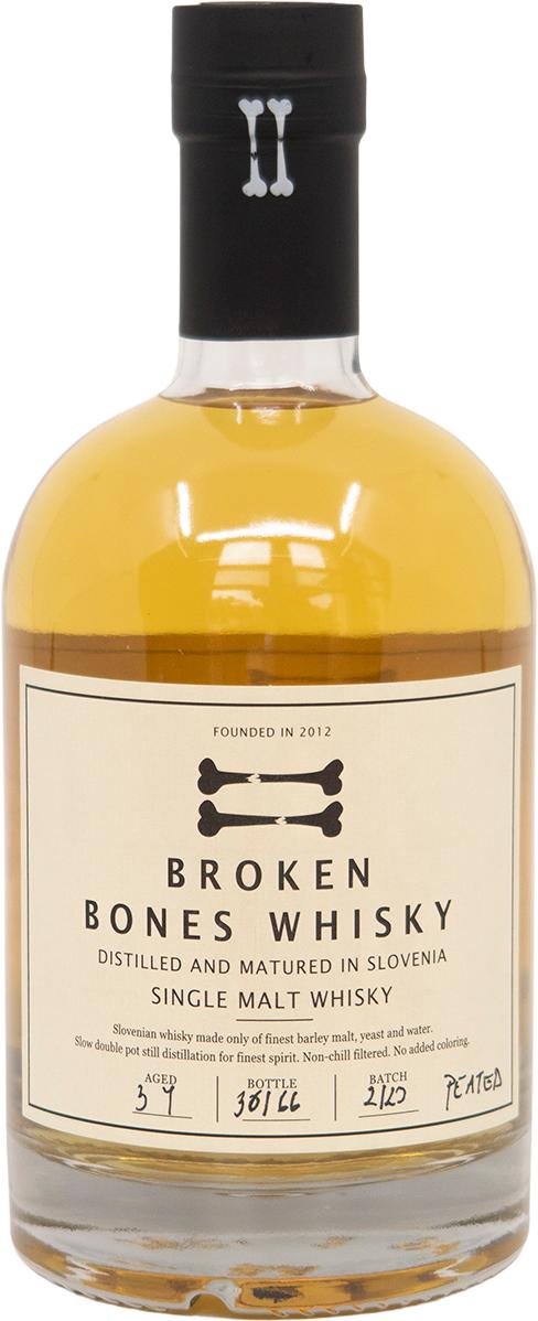 Broken Bones Whisky 3yo Peated Slovenian oak Laphroaig barrel Batch 2 20 46% 700ml