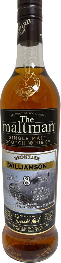 Williamson 2012 MBl Sherry #10025 The Ultimate Spirits 55.2% 700ml