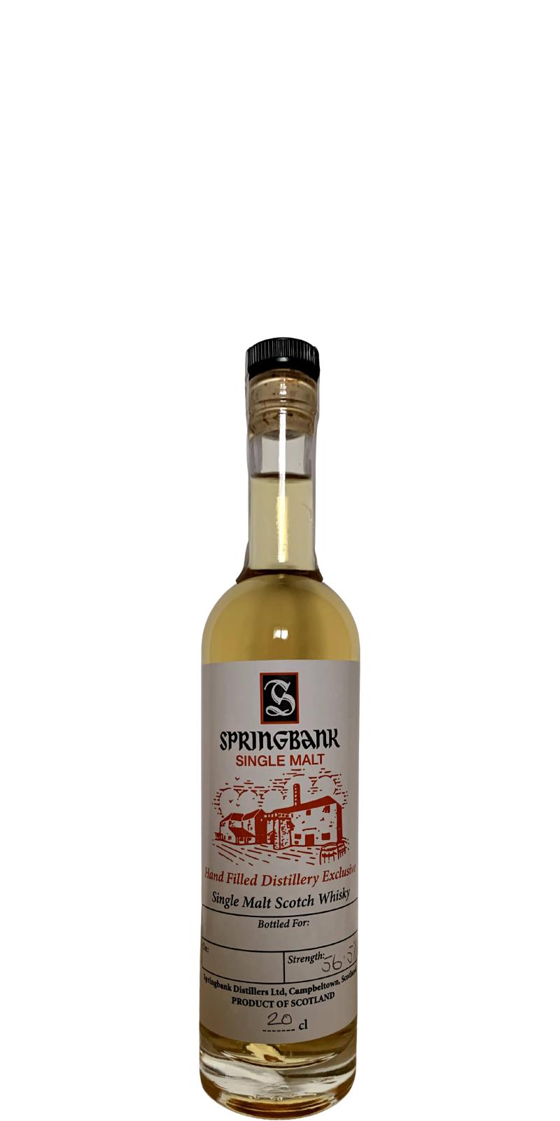 Springbank Hand Filled Distillery Exclusive 56.6% 200ml